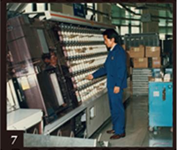 自動読取区分機を用いた作業模様／1985（昭和60）年