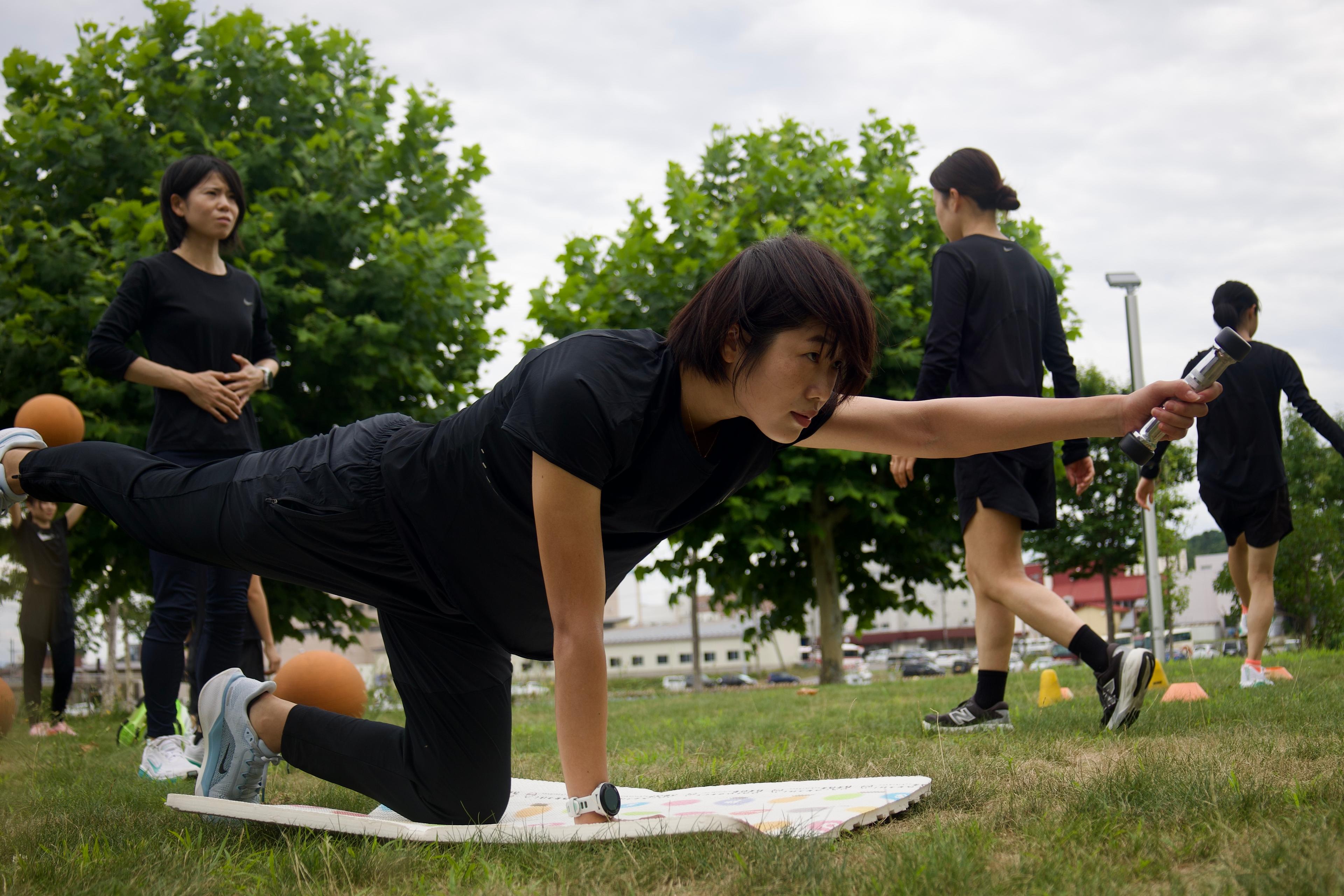 トレーニング中の和田選手の写真