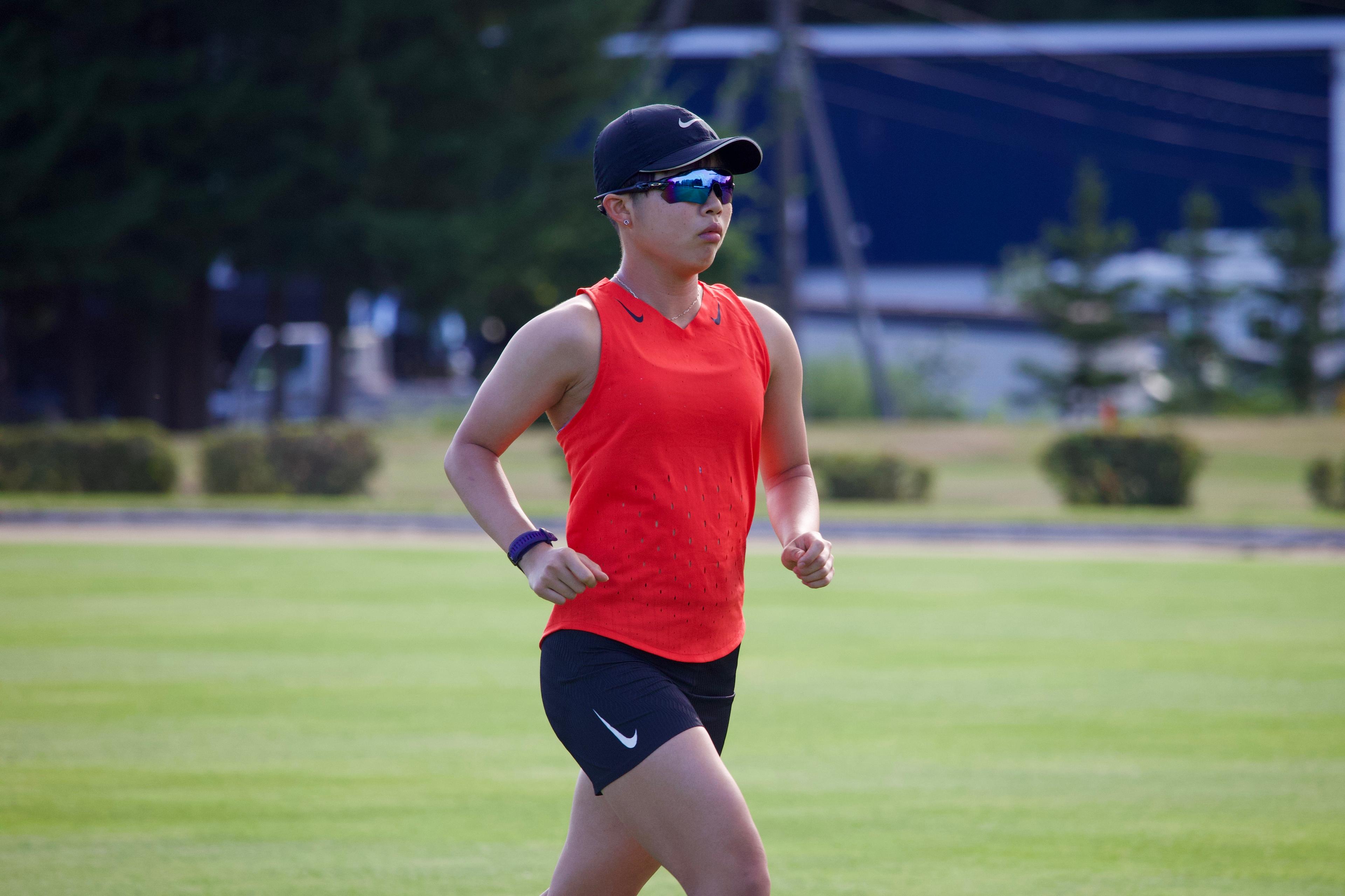 ランニング中の田島選手の写真